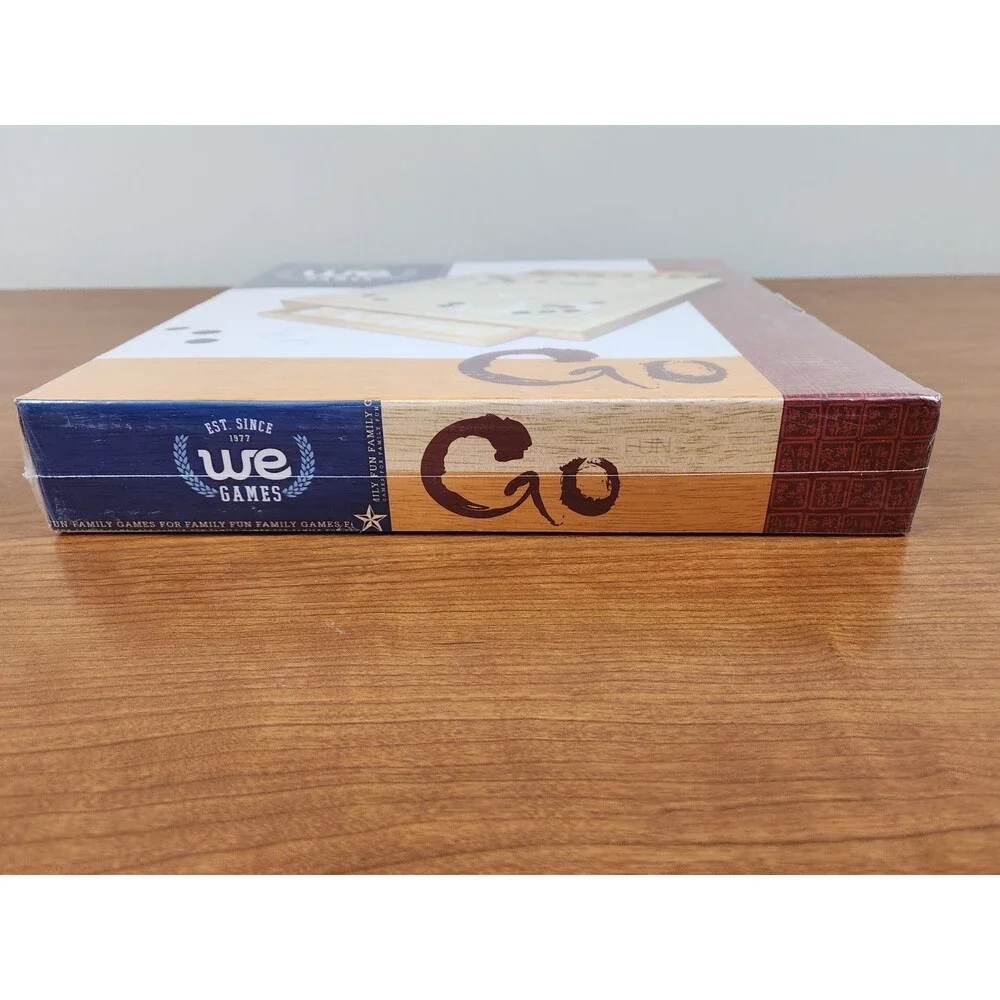 We Games Wood Go Set With Pull Out Drawers 12 Inch Gameboard Sealed New